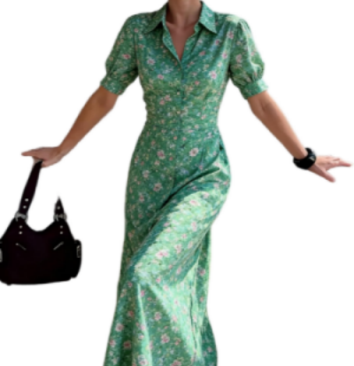 Breathable linen-cotton dress, everyday ease.