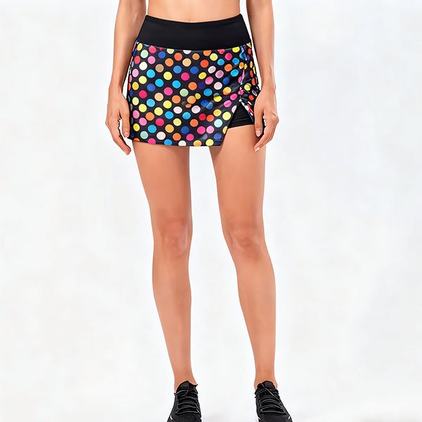 Colorful Polka Dot Athletic Skirt
