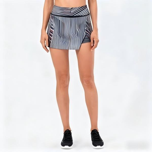 Striped Geometric Athletic Skirt